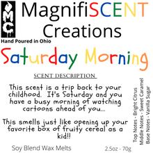 Load image into Gallery viewer, Saturday Morning Wax Melts